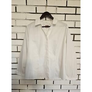 Chico Womens White Blouse 2.5 Womens Large